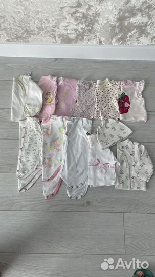 Детские вещи пакетом на девочку от 0 до 3-4 мес