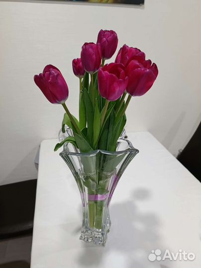 Ваза богемское стекло Чехия