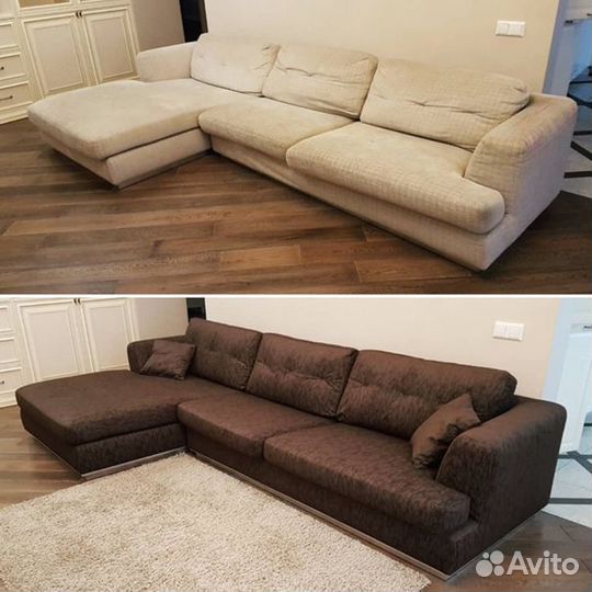 Перетяжка мебели диванов