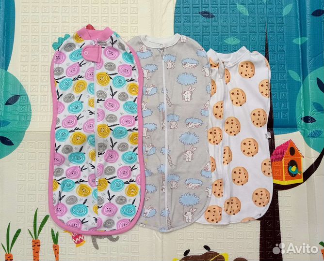 Пелёнка кокон на молнии для пеленания
