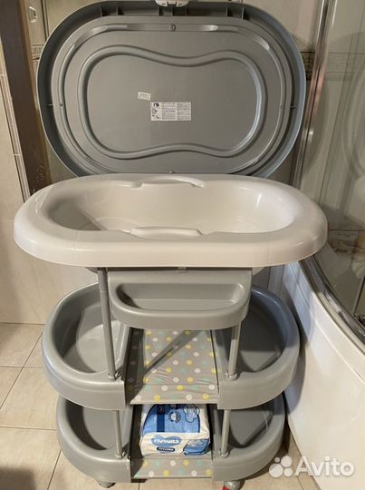 Детская ванночка с пеленальным столиком