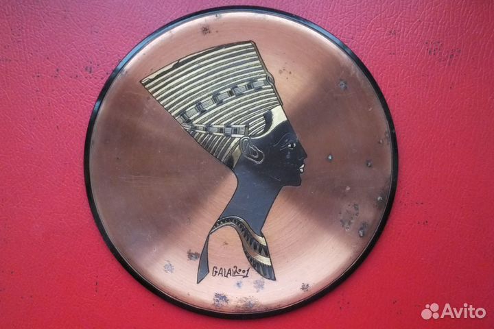 Тарелка настенная Златоуст и Египет Сталь и Медь