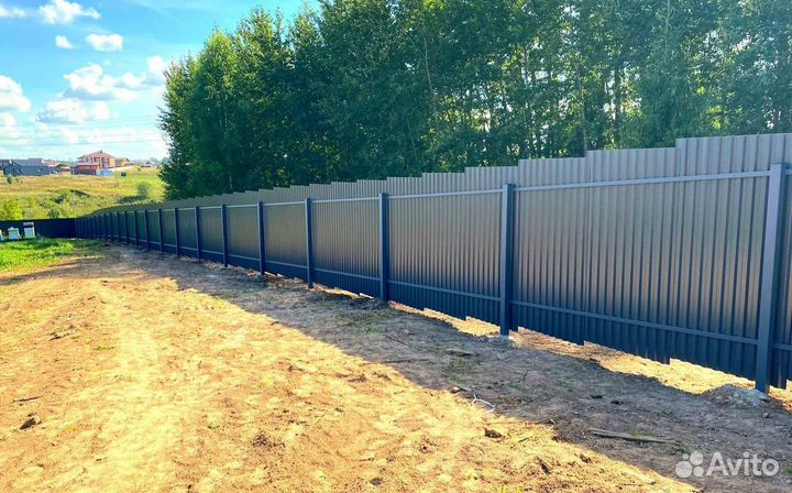 Забор профнастил