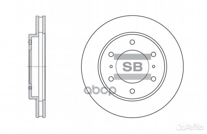 Диск тормозной mitsubishi pajero 00- (R16) пере
