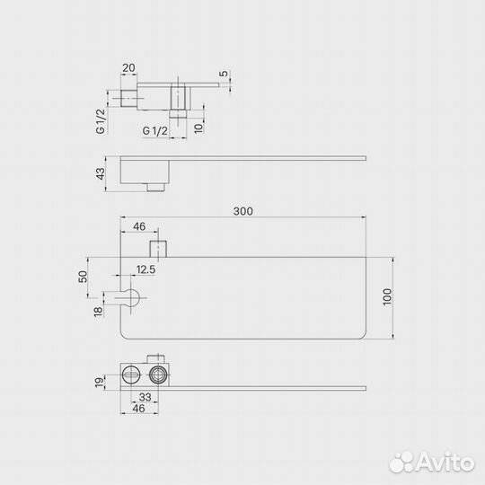 Держатель для лейки Iddis Slide (sliab00i62)