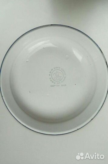 Тарелка эмалированная противень Винтаж