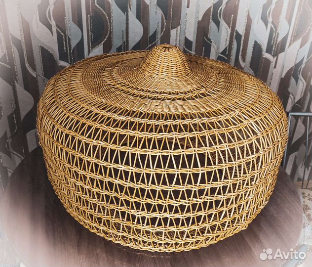 Абажур плетёный