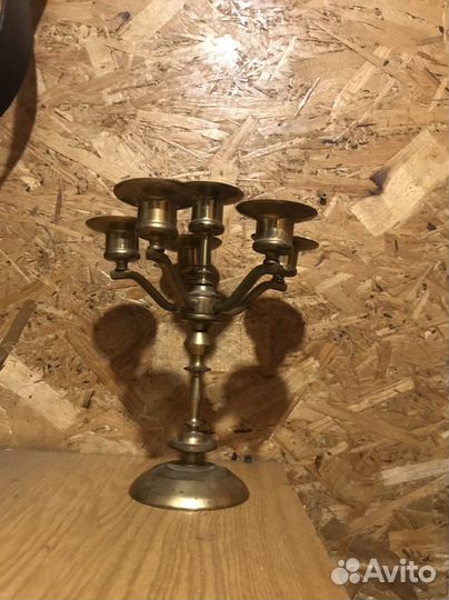 Подсвечник латунь