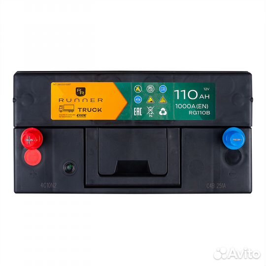 Аккумулятор Runner RG110B 12V 110Ah 1000А