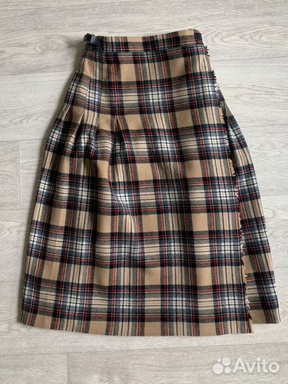 Юбка килт в клетку на запах 40-42, шерсть