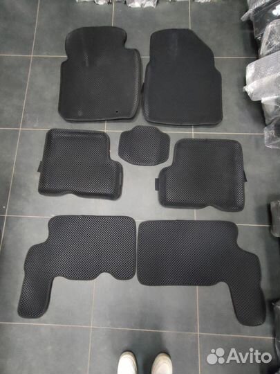 Коврики Ева Эва EVA Ларгус с бортами черный