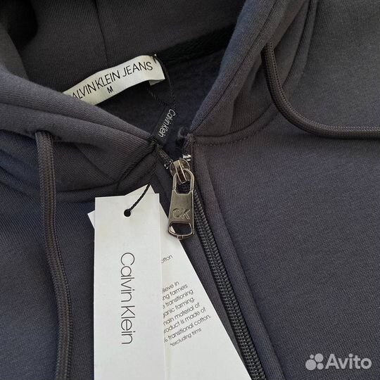 Зип худи calvin klein с начесом на молнии