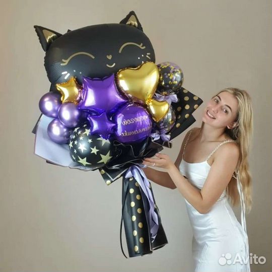 Букет из воздушных шаров для девушки, мамы, дочки