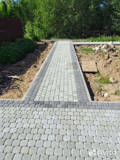Благоустройство мощение газон дренаж