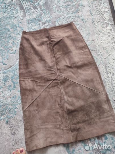 Юбка из натуральной замши 44р