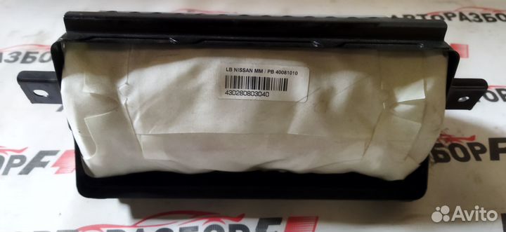 Nissan Micra K12E Подушка безопасности в торпедо