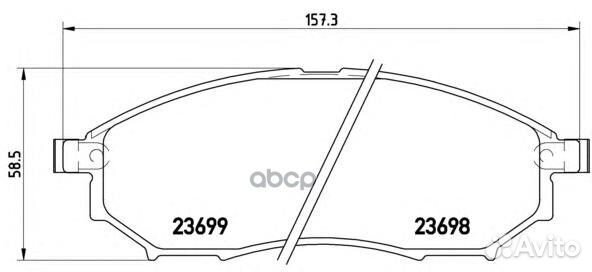 Колодки передние D10601MF0ARV P56058 Brembo