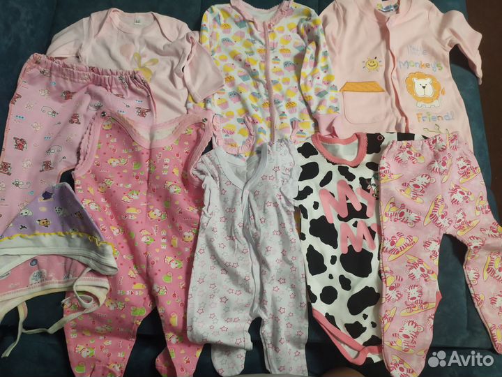 Детская одежда для девочек пакетом на полгода