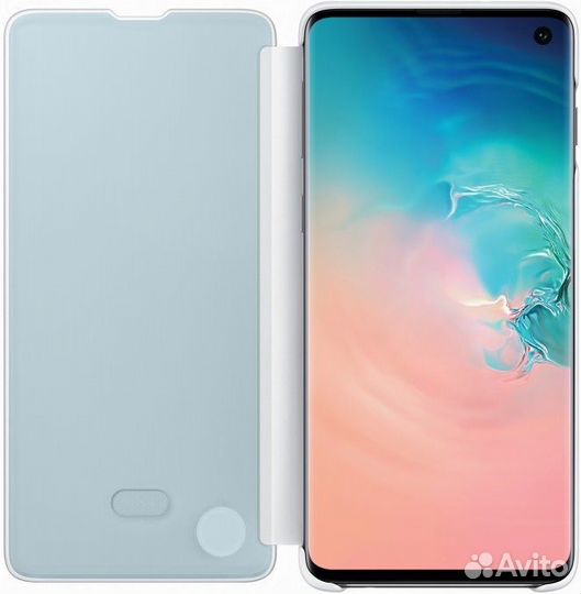 Оригинальный Чехол Clear View Samsung S10e (белый)