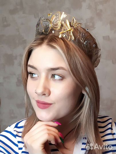 Кокошник ободок мини прозрачный