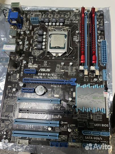 Мат плата с процессор,видео и памятью i3-3220