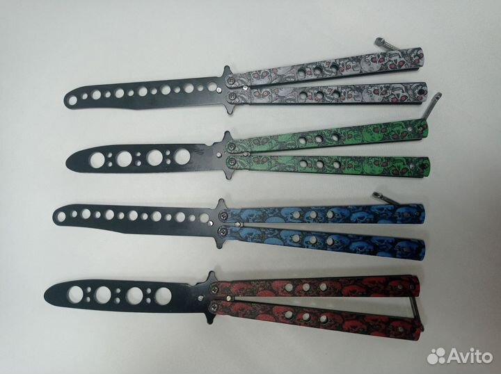 Нож-бабочка с принтом тренировочный