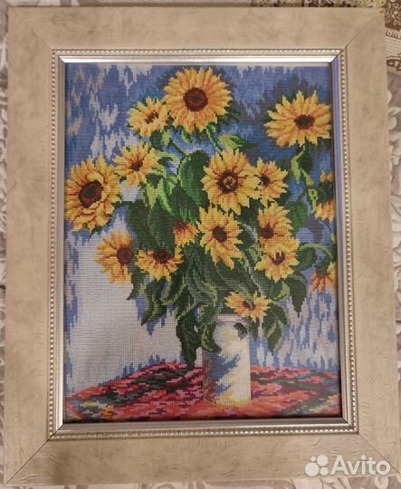 Картины Цветы - 6 шт (вышивка крестом)