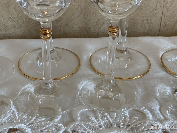 Бокалы фужеры рюмки чешское стекло