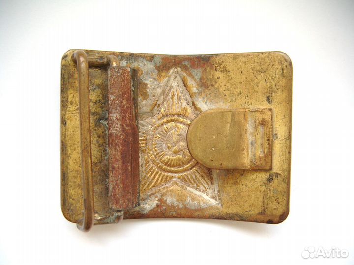 Пряжка пряга бляха Латунь солдат ремень СССР