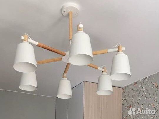 Новая Скандинавская потолочная люстра белая лофт