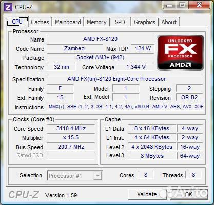 Процессор AMD Fx 8120