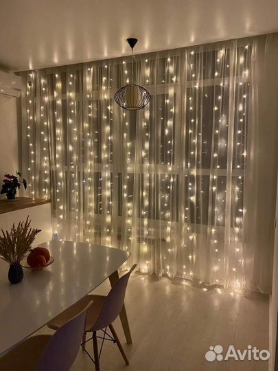 Гирлянда штора 3х3