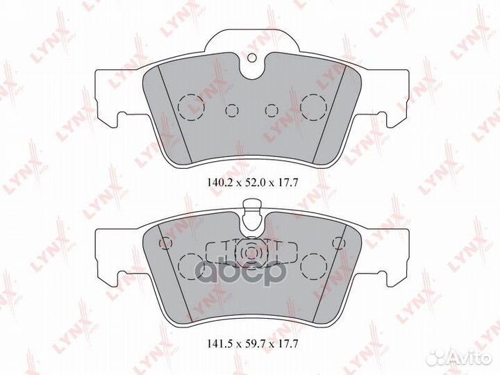 Колодки тормозные дисковые зад BD5332 lynxauto