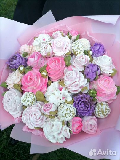 Букет из зефирных цветов