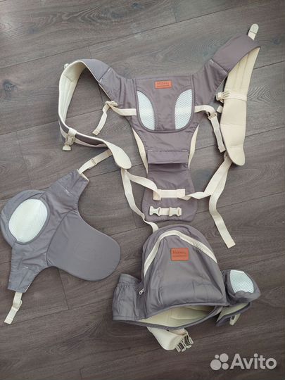 Эрго рюкзак хипсит кенгуру Серый 0-36 мес