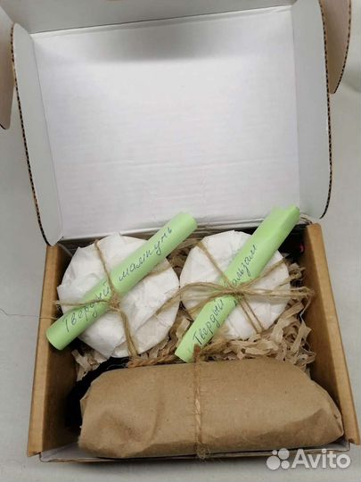 Подарок твердый шампунь мыло с нуля