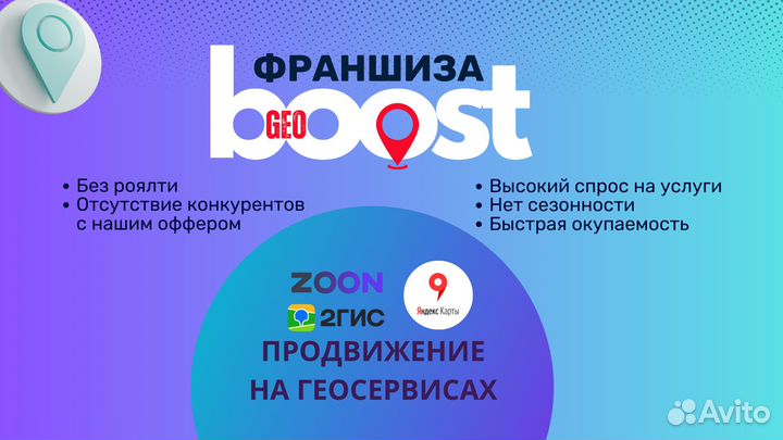 Франшиза GeoBoost продвижение на геосервисах