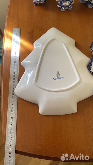 Блюдо Елочка Гжель