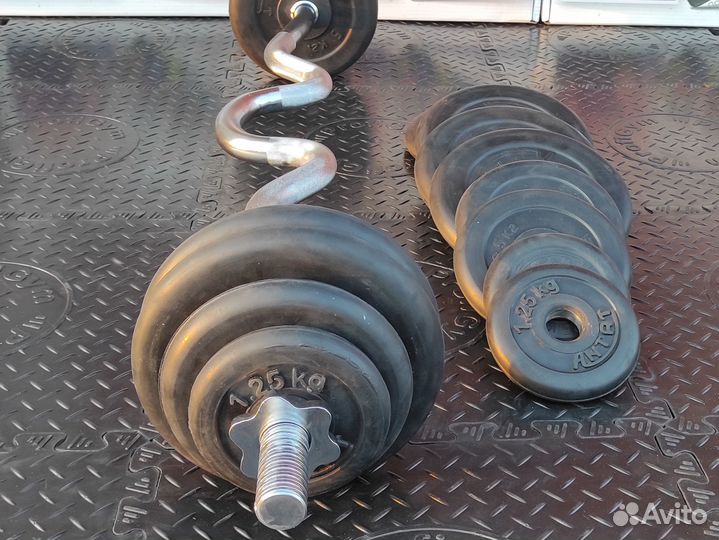 Штанга от 20кг до 72,5кг сильноизогнутые Новые