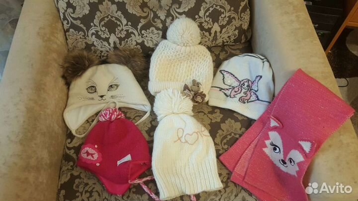 Шапки, панамки, кепки для девочки 9мес - 6лет
