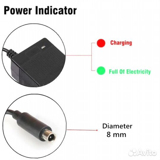 Блок питания 36V 1500mА, шт. 8мм, 53627