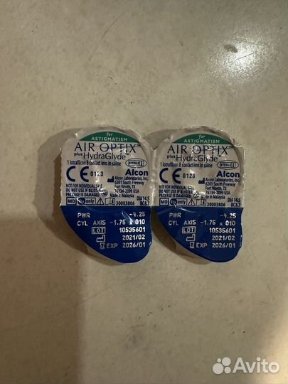 Линзы контактные alcon AIR optix астигматизм -4,25