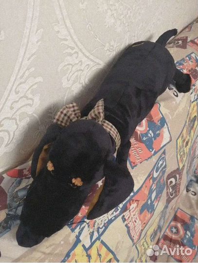 Мягкая игрушка подушка, длинная собачка такса