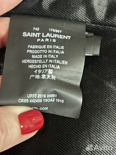 Кожаная куртка Saint laurent Hedi Slimane