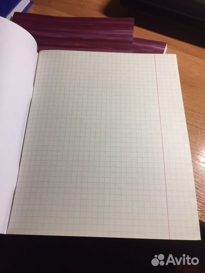 Тетрадь 96 листов, А5, клетка, бордовый