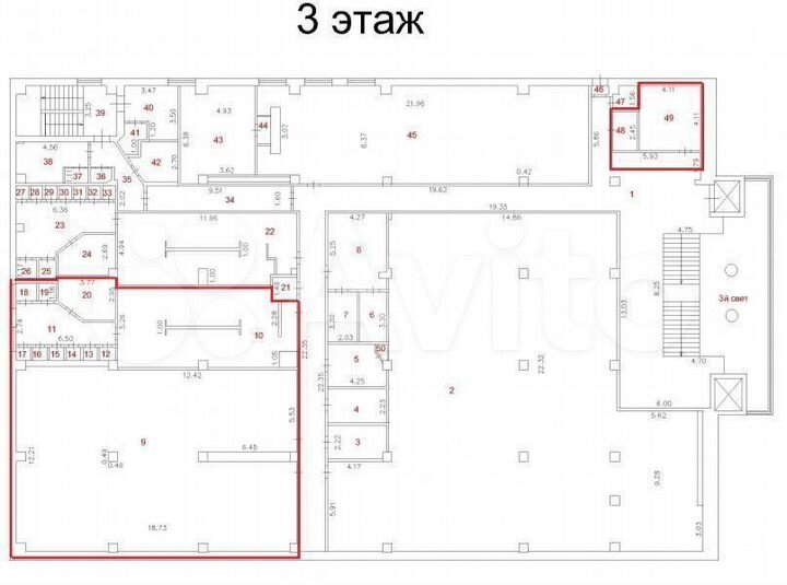 Аренда (ПСН) пл. 340 м2 м. Октябрьская в цао в