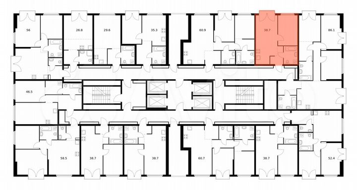 1-к. квартира, 38,7 м², 2/32 эт.