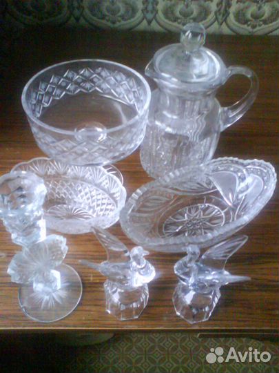 Хрусталь.ваза с позолотой