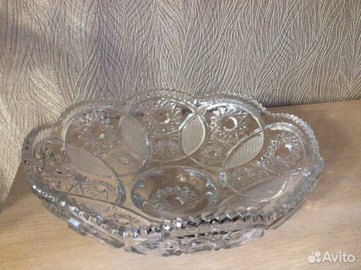 Хрустальные, стеклянные салатники конфетницы СССР