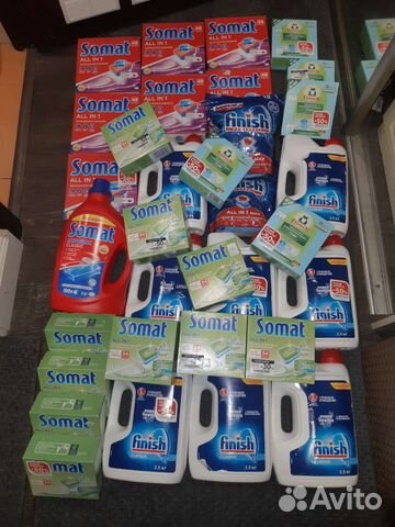 Порошок, таблетки Finish, Somat, frosch, biomio